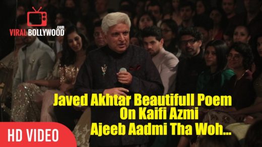 Javed Akhtar Beautiful Poem On Kaifi Azmi | Ajeeb Aadmi Tha Woh…
